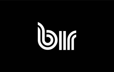 BIR Yaratıcı Eşsiz Modern Harf Logosu Tasarımı. Benzersiz bir harf dizaynına sahip stilize logo, soyut minimalist estetik ve modern cazibe sunar