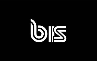 BIS Yaratıcı Eşsiz Modern Harf Logosu Tasarımı. Benzersiz bir harf dizaynına sahip stilize logo, soyut minimalist estetik ve modern cazibe sunar