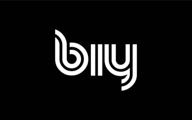 BIY Yaratıcı Eşsiz Modern Harf Logosu Tasarımı. Benzersiz bir harf dizaynına sahip stilize logo, soyut minimalist estetik ve modern cazibe sunar