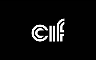 CIF Yaratıcı Eşsiz Modern Harf Logosu Tasarımı. Benzersiz bir harf dizaynına sahip stilize logo, soyut minimalist estetik ve modern cazibe sunar