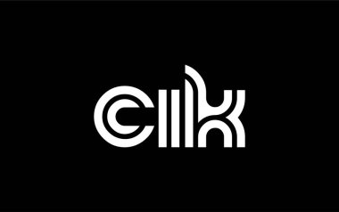 CIK Yaratıcı Eşsiz Modern Harf Logosu Tasarımı. Benzersiz bir harf dizaynına sahip stilize logo, soyut minimalist estetik ve modern cazibe sunar