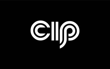 CIP Yaratıcı Eşsiz Modern Harf Logosu Tasarımı. Benzersiz bir harf dizaynına sahip stilize logo, soyut minimalist estetik ve modern cazibe sunar