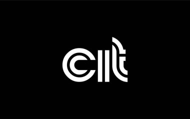 CIT Yaratıcı Eşsiz Modern Harf Logosu Tasarımı. Benzersiz bir harf dizaynına sahip stilize logo, soyut minimalist estetik ve modern cazibe sunar