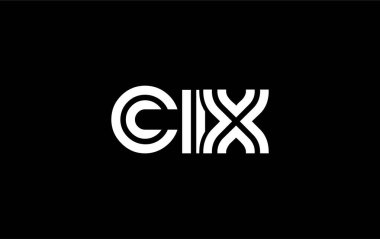 CIX Yaratıcı Eşsiz Modern Harf Logosu Tasarımı. Benzersiz bir harf dizaynına sahip stilize logo, soyut minimalist estetik ve modern cazibe sunar