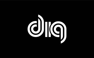 DIQ Yaratıcı Eşsiz Modern Harf Logosu Tasarımı. Benzersiz bir harf dizaynına sahip stilize logo, soyut minimalist estetik ve modern cazibe sunar