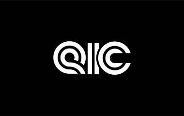 EIC Yaratıcı Eşsiz Modern Harf Logosu Tasarımı. Benzersiz bir harf dizaynına sahip stilize logo, soyut minimalist estetik ve modern cazibe sunar