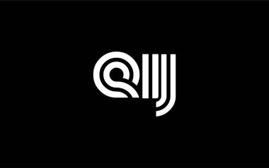 EIJ Yaratıcı Eşsiz Modern Harf Logosu Tasarımı. Benzersiz bir harf dizaynına sahip stilize logo, soyut minimalist estetik ve modern cazibe sunar