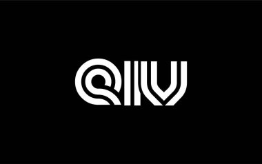 EIV Yaratıcı Eşsiz Modern Harf Logosu Tasarımı. Benzersiz bir harf dizaynına sahip stilize logo, soyut minimalist estetik ve modern cazibe sunar