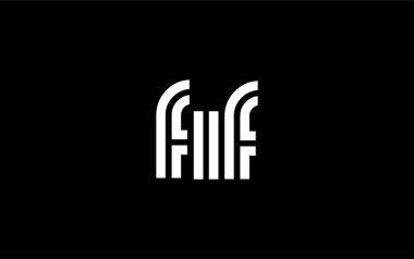 FIF Yaratıcı Eşsiz Modern Harf Logosu Tasarımı. Benzersiz bir harf dizaynına sahip stilize logo, soyut minimalist estetik ve modern cazibe sunar