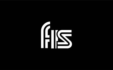 FIS Yaratıcı Eşsiz Modern Harf Logosu Tasarımı. Benzersiz bir harf dizaynına sahip stilize logo, soyut minimalist estetik ve modern cazibe sunar