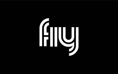 FIY Yaratıcı Eşsiz Modern Harf Logosu Tasarımı. Benzersiz bir harf dizaynına sahip stilize logo, soyut minimalist estetik ve modern cazibe sunar