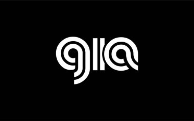 GIA Yaratıcı Eşsiz Modern Harf Logosu Tasarımı. Benzersiz bir harf dizaynına sahip stilize logo, soyut minimalist estetik ve modern cazibe sunar