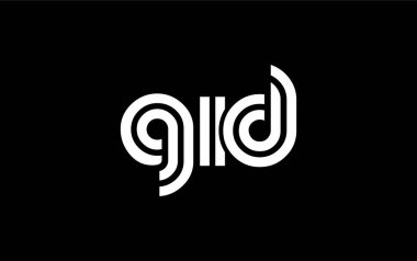 GID Yaratıcı Eşsiz Modern Harf Logosu Tasarımı. Benzersiz bir harf dizaynına sahip stilize logo, soyut minimalist estetik ve modern cazibe sunar