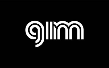 GIM Yaratıcı Eşsiz Modern Harf Logosu Tasarımı. Benzersiz bir harf dizaynına sahip stilize logo, soyut minimalist estetik ve modern cazibe sunar