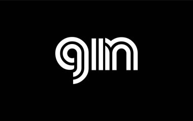 GIN Yaratıcı Eşsiz Modern Harf Logosu Tasarımı. Benzersiz bir harf dizaynına sahip stilize logo, soyut minimalist estetik ve modern cazibe sunar