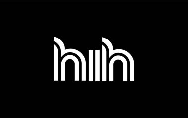 HIH Yaratıcı Eşsiz Modern Harf Logosu Tasarımı. Benzersiz bir harf dizaynına sahip stilize logo, soyut minimalist estetik ve modern cazibe sunar