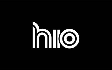 HIO Yaratıcı Eşsiz Modern Harf Logosu Tasarımı. Benzersiz bir harf dizaynına sahip stilize logo, soyut minimalist estetik ve modern cazibe sunar