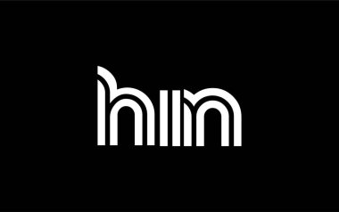 HIN Yaratıcı Eşsiz Modern Harf Logosu Tasarımı. Benzersiz bir harf dizaynına sahip stilize logo, soyut minimalist estetik ve modern cazibe sunar