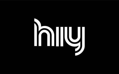 HIY Yaratıcı Eşsiz Modern Harf Logosu Tasarımı. Benzersiz bir harf dizaynına sahip stilize logo, soyut minimalist estetik ve modern cazibe sunar