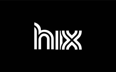 HIX Yaratıcı Eşsiz Modern Harf Logosu Tasarımı. Benzersiz bir harf dizaynına sahip stilize logo, soyut minimalist estetik ve modern cazibe sunar