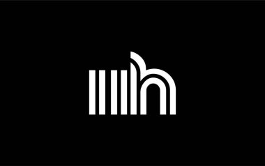 IIH Yaratıcı Eşsiz Modern Harf Logosu Tasarımı. Benzersiz bir harf dizaynına sahip stilize logo, soyut minimalist estetik ve modern cazibe sunar