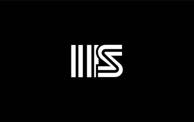 IIS Yaratıcı Eşsiz Modern Harf Logosu Tasarımı. Benzersiz bir harf dizaynına sahip stilize logo, soyut minimalist estetik ve modern cazibe sunar