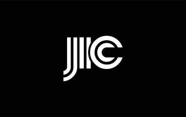 JIC Yaratıcı Eşsiz Modern Harf Logosu Tasarımı. Benzersiz bir harf dizaynına sahip stilize logo, soyut minimalist estetik ve modern cazibe sunar
