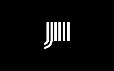 JII Yaratıcı Eşsiz Modern Harf Logosu Tasarımı. Benzersiz bir harf dizaynına sahip stilize logo, soyut minimalist estetik ve modern cazibe sunar