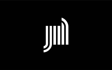JIL Yaratıcı Eşsiz Modern Harf Logosu Tasarımı. Benzersiz bir harf dizaynına sahip stilize logo, soyut minimalist estetik ve modern cazibe sunar