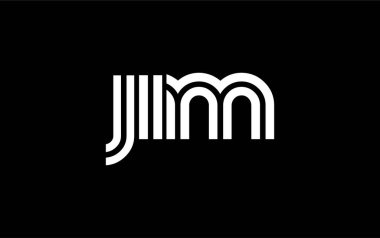 JIM Yaratıcı Eşsiz Modern Harf Logosu Tasarımı. Benzersiz bir harf dizaynına sahip stilize logo, soyut minimalist estetik ve modern cazibe sunar