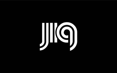 JIQ Yaratıcı Eşsiz Modern Harf Logosu Tasarımı. Benzersiz bir harf dizaynına sahip stilize logo, soyut minimalist estetik ve modern cazibe sunar