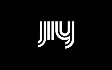 JIY Yaratıcı Eşsiz Modern Harf Logosu Tasarımı. Benzersiz bir harf dizaynına sahip stilize logo, soyut minimalist estetik ve modern cazibe sunar