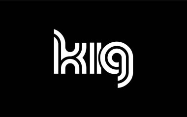 KIG Yaratıcı Eşsiz Modern Harf Logosu Tasarımı. Benzersiz bir harf dizaynına sahip stilize logo, soyut minimalist estetik ve modern cazibe sunar