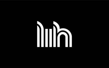 LIH Yaratıcı Eşsiz Modern Harf Logosu Tasarımı. Benzersiz bir harf dizaynına sahip stilize logo, soyut minimalist estetik ve modern cazibe sunar