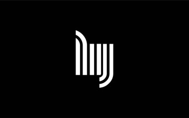LIJ Yaratıcı Eşsiz Modern Harf Logosu Tasarımı. Benzersiz bir harf dizaynına sahip stilize logo, soyut minimalist estetik ve modern cazibe sunar