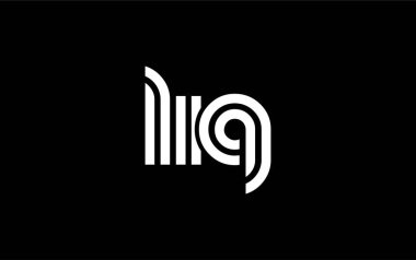 LIQ Yaratıcı Eşsiz Modern Harf Logosu Tasarımı. Benzersiz bir harf dizaynına sahip stilize logo, soyut minimalist estetik ve modern cazibe sunar