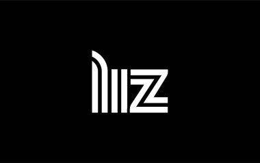 LIZ Yaratıcı Eşsiz Modern Harf Logosu Tasarımı. Benzersiz bir harf dizaynına sahip stilize logo, soyut minimalist estetik ve modern cazibe sunar