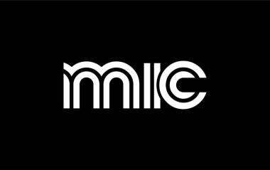MIC Yaratıcı Eşsiz Modern Harf Logosu Tasarımı. Benzersiz bir harf dizaynına sahip stilize logo, soyut minimalist estetik ve modern cazibe sunar