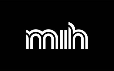 MIH Yaratıcı Eşsiz Modern Harf Logosu Tasarımı. Benzersiz bir harf dizaynına sahip stilize logo, soyut minimalist estetik ve modern cazibe sunar