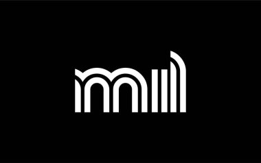 MIL Yaratıcı Eşsiz Modern Harf Logosu Tasarımı. Benzersiz bir harf dizaynına sahip stilize logo, soyut minimalist estetik ve modern cazibe sunar