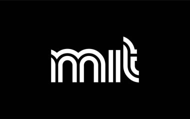 MIT Yaratıcı Eşsiz Modern Harf Logosu Tasarımı. Benzersiz bir harf dizaynına sahip stilize logo, soyut minimalist estetik ve modern cazibe sunar