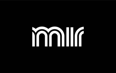 MIR Yaratıcı Eşsiz Modern Harf Logosu Tasarımı. Benzersiz bir harf dizaynına sahip stilize logo, soyut minimalist estetik ve modern cazibe sunar