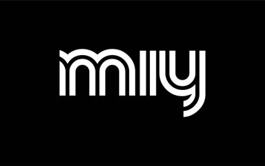 MIY Yaratıcı Eşsiz Modern Harf Logosu Tasarımı. Benzersiz bir harf dizaynına sahip stilize logo, soyut minimalist estetik ve modern cazibe sunar