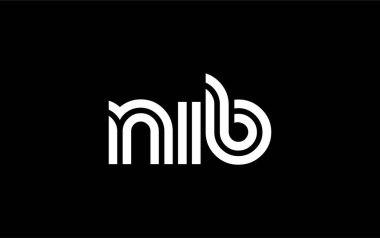 NIB Yaratıcı Eşsiz Modern Harf Logosu Tasarımı. Benzersiz bir harf dizaynına sahip stilize logo, soyut minimalist estetik ve modern cazibe sunar