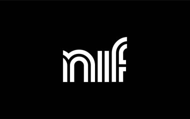 NIF Yaratıcı Eşsiz Modern Harf Logosu Tasarımı. Benzersiz bir harf dizaynına sahip stilize logo, soyut minimalist estetik ve modern cazibe sunar