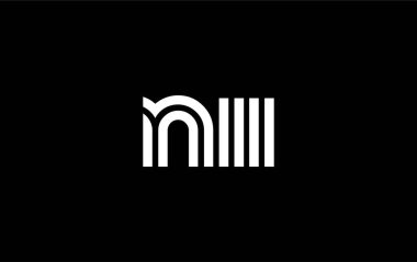 NII Yaratıcı Eşsiz Modern Harf Logosu Tasarımı. Benzersiz bir harf dizaynına sahip stilize logo, soyut minimalist estetik ve modern cazibe sunar