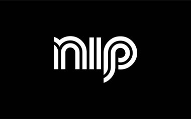 NIP Yaratıcı Eşsiz Modern Harf Logosu Tasarımı. Benzersiz bir harf dizaynına sahip stilize logo, soyut minimalist estetik ve modern cazibe sunar