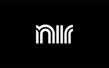 NIR Yaratıcı Eşsiz Modern Harf Logosu Tasarımı. Benzersiz bir harf dizaynına sahip stilize logo, soyut minimalist estetik ve modern cazibe sunar