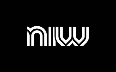 NIW Yaratıcı Eşsiz Modern Harf Logosu Tasarımı. Benzersiz bir harf dizaynına sahip stilize logo, soyut minimalist estetik ve modern cazibe sunar