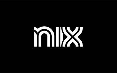 NIX Yaratıcı Eşsiz Modern Harf Logosu Tasarımı. Benzersiz bir harf dizaynına sahip stilize logo, soyut minimalist estetik ve modern cazibe sunar